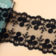 20 Yards Lace Ribbon Tape Lace Trim DIY Embroidered For Sewing Decoration Lace Fabric, Width:12cm(Black)