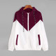 Women Jackets Female Zipper Pockets Casual Long Sleeves Coats Autumn Hooded Windbreaker Jacket, Size:S(Fuchsia)