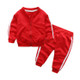 2 in 1 Autumn Baby Clothes Cotton Long Sleeve  Zipper Sportswear Set, Kid Size:110cm(Red)