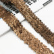 LP000330 Three-row Elastic Connection Sequins Lace Belt DIY Clothing Accessories, Length: 45.72m, Width: 3cm(Coffee)