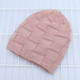 New Style Winter Fashion Plush Knitted Hat Unisex Outdoor Warm Casual Wool Knitted Cap(Pink)