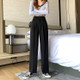 Wild Fashion Wide-Leg Pants Casual Loose Suit Pants, Size: M(Black)