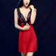 Sexy Women Lace Casual Sleepwear Summer Sleep Dress, Size:XXL(Red)