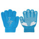 Non-slip Upgrade Version Children Skating Gloves Full Finger Rhinestone Anti-slip Gloves, Size:M (Ice Man Blue)