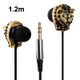 Metal Version of the Diamond Head of Tiger Model 3.5mm Plug in-Ear Earphone for iPod / iPhone / MP3 / MP4, Cable Length: 1.2m