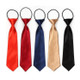 10 PCS Solid Color Casual Rubber Band Lazy Tie for Children(Silver)