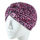 6 PCS Leopard Earmuffs Turban Hat Hedging Cap(Pink)