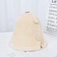 All-Match Autumn and Winter Button Chenille Fisherman Hat Basin Hat, Size: M (56-58cm)(Beige)