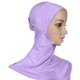 Autumn and Winter Ladies Solid Color Scarf Hooded Modal Headscarf Cap, Size:45 x 43cm(Lavender)