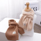 WJ8657 Solid Color Children Scarf Winter Knitted Scarf Warm Wool Baby Scarf, Length (CM): 125cm(Beige)