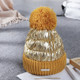 MZ152 Autumn and Winter Cute Wool Ball Knitted Hat Women Plus Velvet Warm Ear Protection Wool Hat, Size: One Size(Yellow)