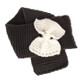 Autumn Winter Girls Warm Knitted Bowknot Scarves(Dark Grey)