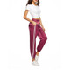 Satin Smooth Sports And Leisure Harem Pants Feet Was Thin Beam (Color:Wine Red Size:M)