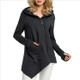 Irregular Pocket Jacket Sweatshirt (Color:Dark Gray Size:XXL)