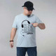 Plus Fat Plus Size Cotton Short-sleeved Men T-shirt (Color:Grey Size:M)
