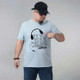 Plus Fat Plus Size Cotton Short-sleeved Men T-shirt (Color:Grey Size:XXXL)