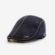 Knitted Peaked Cap Autumn And Winter Thick Warm Beret(Dark Blue)
