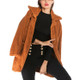 Long Section Fleece Casual Lapel Woolen Coat(Color:Camel Size:XL)