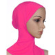 Autumn and Winter Ladies Solid Color Scarf Hooded Modal Headscarf Cap, Size:45 x 43cm(Rose Red)