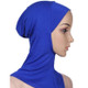 Autumn and Winter Ladies Solid Color Scarf Hooded Modal Headscarf Cap, Size:45 x 43cm( Blue)