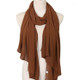 Women Solid Color Natural Fold Chiffon Shawl Scarf Turban, Size:180cm(Brown)