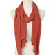 Women Solid Color Natural Fold Chiffon Shawl Scarf Turban, Size:180cm(Rust Red)