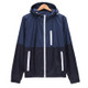 Trendy Unisex Sports Jackets Hooded Windbreaker Thin Sun-protective Sportswear Outwear, Size:XXL(Blue)