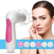 6 in 1 Waterproof Facial Cleansing Instrument (Size:  130 x 85 x 40mm)(Magenta)