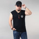 Casual Loose Thin Sleeveless T-shirt Vest (Color:Black Size:XL)