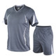 Men Running Fitness Sports Suit Quick-drying Clothes (Color:Grey Size:XXL)