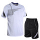 Men Running Fitness Suit Quick-drying Clothes (Color:White Size:M)