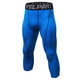 Fitness Running Training Quick Dry, Sweat Wicking, Breathable And Elastic Capris (Color:Blue Size:XXL)