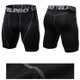 Fitness Running Training Sports Tight Breathable Quick Dry Elastic Shorts (Color:Black Grey Size:XL)