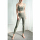 Skin Friendly And Nude Fashion Yoga Pants High Waist, Abdomen And Hip Lifting Fitness Pants (Color:Grey Green Size:XXL)