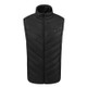 USB Security Smart Constant Temperature Fever Men Stand Collar Cotton Vest (Color:Black Size:XXL)