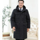 Winter Men Plus Velvet Thickening Cold-proof Down Jacket (Color:Black Size:XXXL)