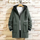 Fashion Casual Style Loose Frock Coat (Color:Green Size:XXXL)