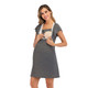Fashion Lace Multi Function Nursing Dress (Color:Dark Gray Size:M)