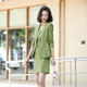 Business Wear Casual Suit, Style: Skirt + Coat (Color:Green Size:S)
