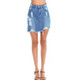 Ripped Sexy Package Hip Skirt Denim Skirt (Color:Baby Blue Size:M)