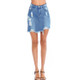 Ripped Sexy Package Hip Skirt Denim Skirt (Color:Baby Blue Size:L)