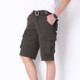 Multi-pocket Overalls Comfortable and relaxed Casual Shorts (Color:Army Green Size:30)