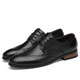 First Layer Cowhide + Microfiber Inner Solid Color Business Formal Shoes for Men (Color:Black Size:41)