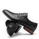 First Layer Cowhide + Microfiber Inner Solid Color Business Formal Shoes for Men (Color:Black Size:41)