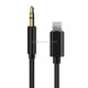 8 Pin to 3.5mm AUX Audio Adapter Cable, Length: 1m (Black)