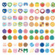 8 PCS Washi Tape Milky Series Hand-Painted Color Basic Handbook Decoration Sticker