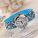 Rivet Bracelet Quartz Watch for Women(Sky Blue)