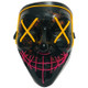 Halloween Festival Party X Face Seam Mouth Two Color LED Luminescence Mask(Yellow Purple)