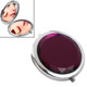 Metal Crystal Makeup Mirror Folding Double Mirror(Purple)