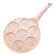 Seven-hole Breakfast Pan Multifunctional Flat Bottom Frying Pan Non-stick Egg Dumpling Pan(Pink Animal Pattern)